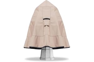 MQoutdoor Garden Water Fountain Covers for Winter Outdoor, Bird Bath Statue Waterproof Cover Protection, 600D PVC Oxford, 36Dx42H, Khaki