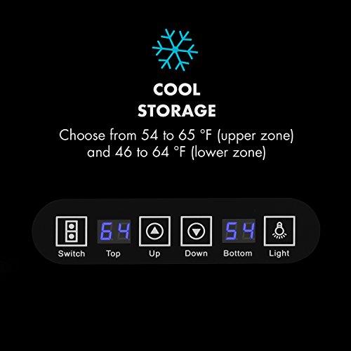 KLARSTEIN Bellevin Wine Cooler • Refrigerator • 1.6 Cubic Feet • 2