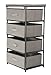 Juvale 4-Tier Dresser for Bedroom - 16.5 in x 13 in x 33 in, Light Gray Fabric, 4 Drawers - Narrow Closet Storage Drawers & Organizer - Steel Frame & Easy Assembly