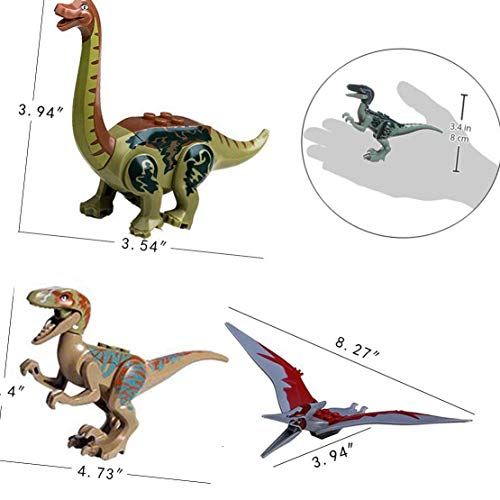 Dinosaurs Playset Building Blocks DIY Dino Action Figures,12PCS