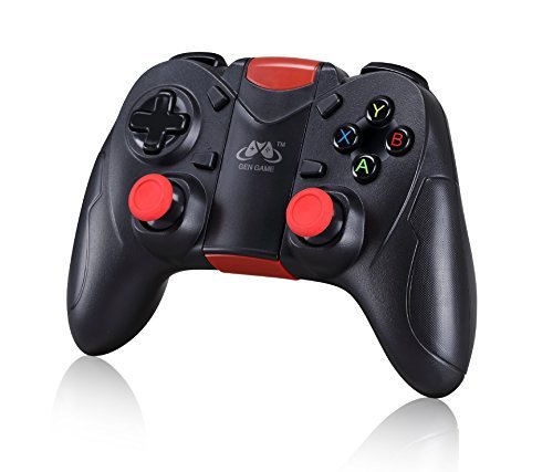 ZOMTOP S6 Wireless Bluetooth Gamepad Vibration Joystick Gaming Controller for Android Smartphone PC TV with Holder