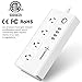 WiFi Smart Power Strip Compatible with Alexa, Geekbes Multi-Plug Timer Outlets Switch with 4 USB Charging Ports and 4 Smart AC Plugs Via Free App for IOS/Android Smart Phone/Tablets