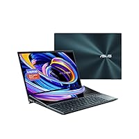 ASUS ZenBook Pro Duo 15 OLED UX582 Laptop, 15.6” OLED 4K UHD Touch Display, Intel Core i7-10870H, 16GB RAM, 1TB SSD, GeForce RTX 3070, ScreenPad Plus, Windows 10 Pro, Celestial Blue, UX582LR-XS74T