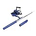 Docooler Fishing Rod Mini Fishing Pole Retractable Pocket Pen with Fishing Reel and Fishing Line (Blue.)