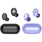 Raycon Everyday Earbuds Classic 2X Earbuds Bundle (Black & Purple) - Stereo Sound, Active Noise Canceling, in-Ear Bluetooth Headset True Wireless 32 Hours Playtime