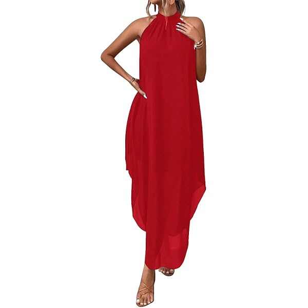 green emerald velvet dress Halter Neck Open Back Flowy Maxi Dress – RK Collections Boutique main image 0