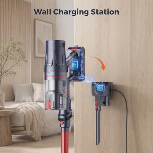 INTETURE Cordless Vacuum Cleaner 650W/55Kpa,70 Mins Cordless Vacuum, Self-Standing Upright Stick Vacuum Cleaner with Wall Mount Charging, Touch Screen, Vacuums for Carpet Hard Floor Pet Hair, Standard