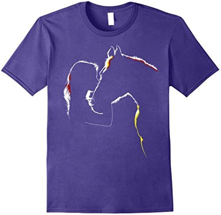 Mens Horse Shirt for Ladies - Gifts For Horse Riders Medium Purple