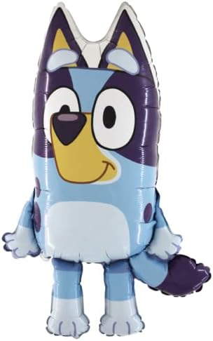 GRABO Bluey Shaped 31in Foil Balloon with Automatic Seal Valve