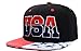YOXO Hip Pop Collection Edition Letter USA Black Snapback Cap Hat Men Baseball Cap