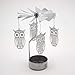 Hacloser Rotary Candle Spinning Tealight Metal Tea light Holder Carousel Party Decor Xmas Gifts (05 Owl)