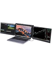 Triple Portable Monitor for Laptop - P2 Pro 13.3'' Full 1920x1080p HD IPS Dual Extender Screen for 13.3''~16.5'' MAC/Windows/Linux Laptop with USB-C & USB-A