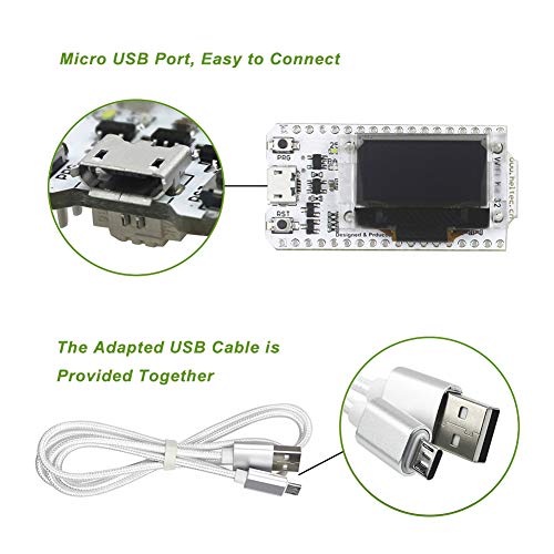 KeeYees ESP32 OLED WiFi Kit ESP-32 Internet Development Board with 0.96 Inch OLED Display WiFi & Bluetooth CP2012 for Arduino