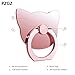 PZOZ Cell Phone Finger Ring Movie Grip Universal Smartphone Dock Car Mount/Sticky Stand/Holder/Kickstand for iPhone 7 6 Plus--Cat (Metal Rose Gold)