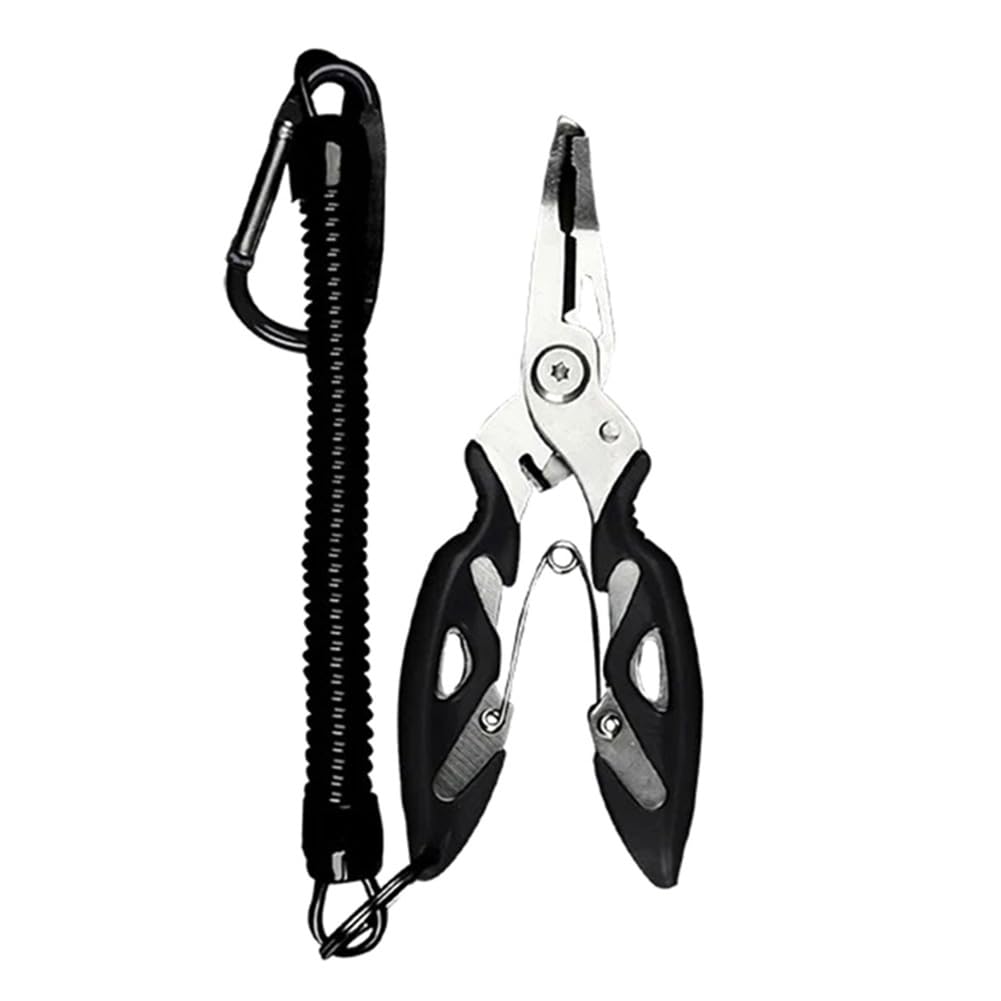 Aetherion 1 PCS Fish Lip Gripper Pliers - Fishing Pliers, Outdoor Fishing Tools Plier, Stainless Steel Fishing Gear - Gifts for Men Black