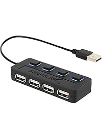 Sabrent (HB UMLS) cubo con interruptores de alimentación y LED individuales 2.0 con 4 puertos USB