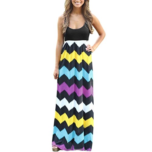 Plus Size Dress Clearance Summer Beach Dress Sleeveless Wave Striped |  Desertcart Aruba