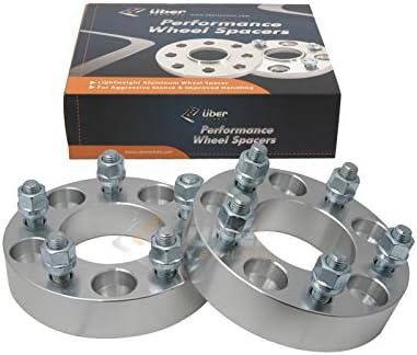 2pc 1" Thick UberTechnic 5x110 to 5x114.3 Wheel Adapters (CHANGES BOLT PATTERN) with 12x1.5 Studs for Chevy Cobalt SS HHR Malibu Pontiac G6 Solstice Saturn Ion Red Line Sky (5x110 to 5x4.5 spacers)
