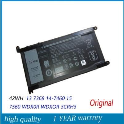11.4V 42Wh Laptop Battery Compatible with Dell 13 7368 14-7460 15 7560 WDX0R WDXOR 3CRH3 T2JX4