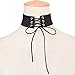 Tpocean 9Pcs Boho Three Colors Gold Metal Bling Harajuku Plus Size Velvet Belt Choker Necklaces Sets Adjustable for Women Girls
