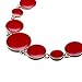 DL DiLiCa Women Statement Bib Necklace and Earring Set Charm Costume Choker Novelty Enamel Jewelry Set Red
