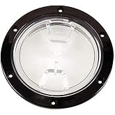 BECKSON MARINE Beckson 4 Clear Center Screw Out Deck Plate - Black / DP40-B-C /