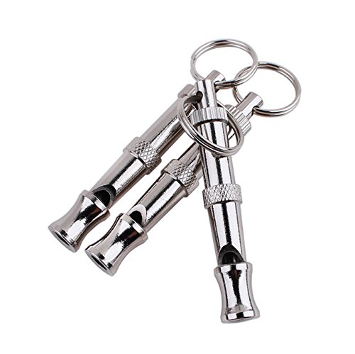 2pc silver Whistle for Bird/Pigeon/Parrot/Pet Training, Feeding Helper frequency adjust (silver)