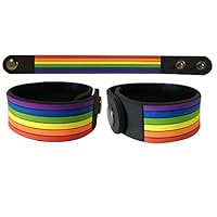 Ibestbuysell Gay Lesbian LGBT pride rainbow rubber bracelet wristband Rainbow