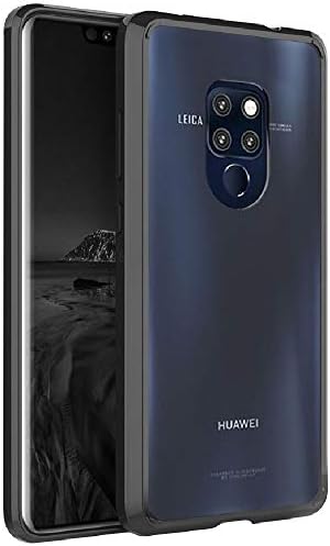 FINON Clear Perfect Body Model [ TPU Bumpers/PC ] for Huawei Mate 20 Case with Hybrid Protective Clear and Impact Resistance - Black