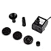 Weanas 9V 2.5W Solar Powered Black Plastic Fountain Pump with Built-in Battery Backup for Garden Fountain Pond Pool Outdoor