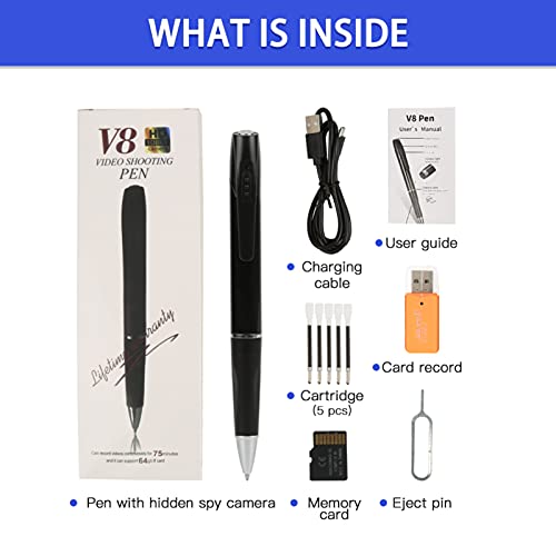 Spy Pen Camera Mini Hidden Camera HD 1080P with 32GB SD Card with Long Minute Battery Life for