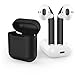 Airpod Skins Protective Wraps – Minimal Stylish Covers to Customize & Protect your Apple AirPods (Skin & Case - Black)