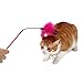 Cat Teasers Cheerleading Pom Poms Soft Crinkle Streamers Feather Teaser and Exerciser Wand for Cat and Kitten,2 Pack