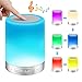 Bedside Lamp, ALECTIDE Table Lamp Touch Sensor for Bedroom, Warm Night Light and Dimmable RGB Color Changing with Blue (old)