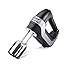 Hamilton Beach Professional 7-Speed Electric Hand Mixer with Snap-On Storage Case,SoftScrape Beaters, Whisk, Dough Hooks, Matte Black (62655)