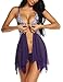 klier Kiler Women Plus Size Chemise Sexy Nightie Lace Lingerie Sets Purple