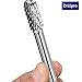 Drillpro 5Pcs 8MM Head Tungsten Carbide Rotary Point Burrs Die Grinder 1/4-Inch Shank Cutter