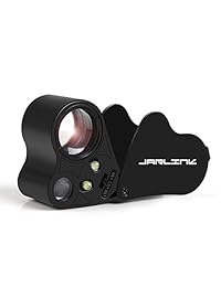 Jarlink   Lupa de joyería con luz LED brillante para gemas, joyas, monedas, sellos y otras cosas (30 x 60 unidades)