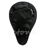 Hunulu Black Waterproof Table Tennis Racket Bag PingPong Paddle Bat Case w/ Ball Pouch