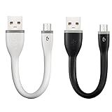 Bigblue Short Micro USB Cable 2 Pack 0.5ft, Micro-USB to USB Cable, Micro USB Lead Sync Data Cord Compatible with Android Samsung, HTC, Sony, Nexus, LG, Huawei and More