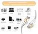 SNANSHI Cat 7 Ethernet Cable 15 ft White, Cat7 Flat Ethernet Patch Cables - Internet Cable Shielded RJ45 Connectors Compatible with Switch/Router/Modem/Patch Panel