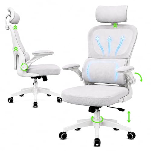 Laruno Cadeira de Escritório Presidente Madri Ergonômica Giratória Reclinável com Apoio de Pés Cadeira Gamer Diretor Suporte Lombar Estofada Braço Articulado Conforto Premium Suporta até 200kg