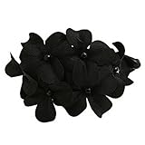 Coromose Women Handmade Flower Banana Barrette Hair Clip Hair Pin Claw (Black)