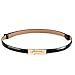 MoYoTo® Womens Fashion Gold Skinny Belts Thin Patent Leather Waist Belts For Dresses