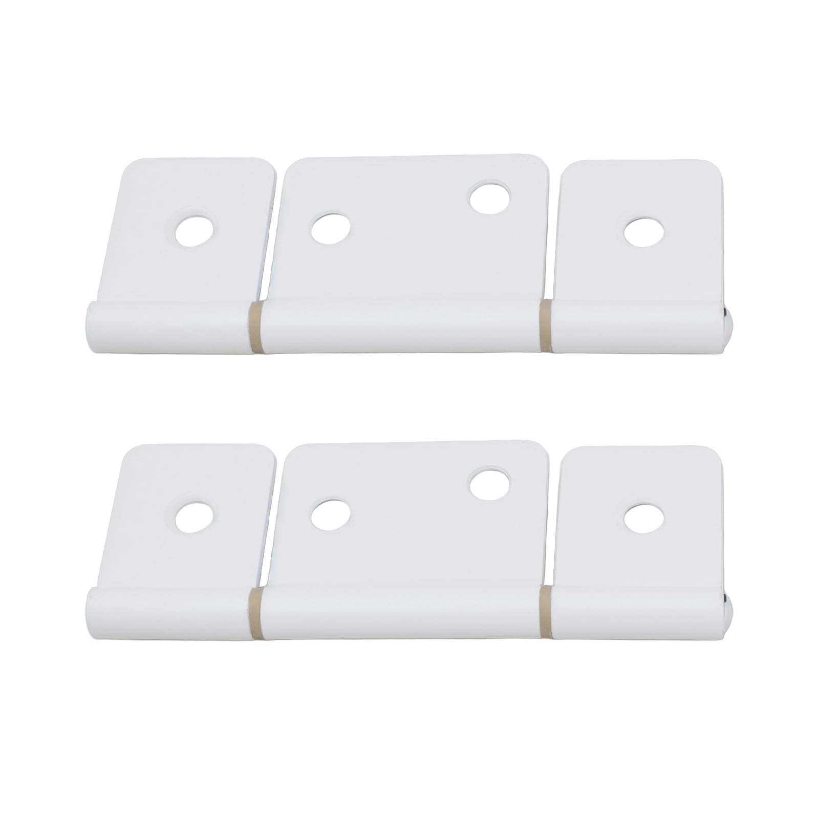 ECSiNG 2pcs 3 1/2 inches Flag Three Leaf Bifold Shutter Hinge Suitable for Most Cabinet Doors Cabinets Shutters Flag Hinge Sliver