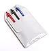 Armear 5 PCS White Pocket Protector for Pen Leaks - Heavy Duty Pen Holder Pouch for Shirts/Pants/Lab Coats, Pencil Pocket Holder for School Office Hospital Supplies