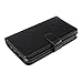 NextKin Case For Huawei Ascend XT H1611, Premium PU Leather Dual Wallet Folio TPU Silicone Cover, 2 Large inner Pockets Double flap Privacy, 9 Card Slots Holder Snap Button & Wrist Strap - Black