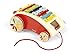 Janod Tattoo Red Xylo Roller Xylophone Pull Toy - Ages 18 Months + - J05380