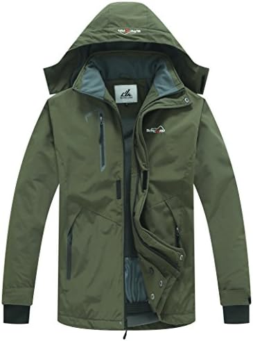 svacuam Men's Hooded Outdoor Sportswear Windbreaker Rain Coat