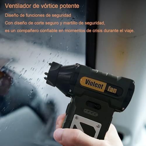 MOCOFLY Sopladora de Aire Inalámbrica 130000 RPM, 8000mAh, 3 Velocidades | sopladora aire inalambrica, soplador aire, ventilador turbo mini jet, mini turbo fan, PC autos muebles exterior